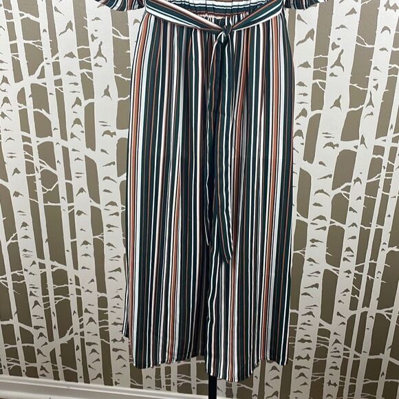 Forever 21 Contemporary Striped Wrap Midi Dress S - Picture 9 of 9